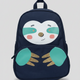Little Sloth Hug Blue Backpack