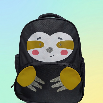 Little Sloth Hug Black Backpack
