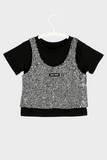 Load image into Gallery viewer, Black sequin fabric