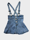 Load image into Gallery viewer, Denim Pinafore Dress Set